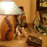 lampada cotto smalti cristalline e oro