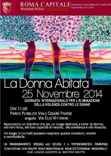 25 NOVEMBRE 2014 -GIORNATA INTERNAZIONALE CONTRO LA VIOLENZA CONTRO LE DONNE – COLLABORAZIONE PER LA REALIZZAZIONE DI UN PARCO PUBBLICO VIALE CESARE PAVESE ROMA