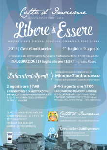 “Libere di Essere” Mostra d’arte e laboratori a Castelbottaccio (CB)